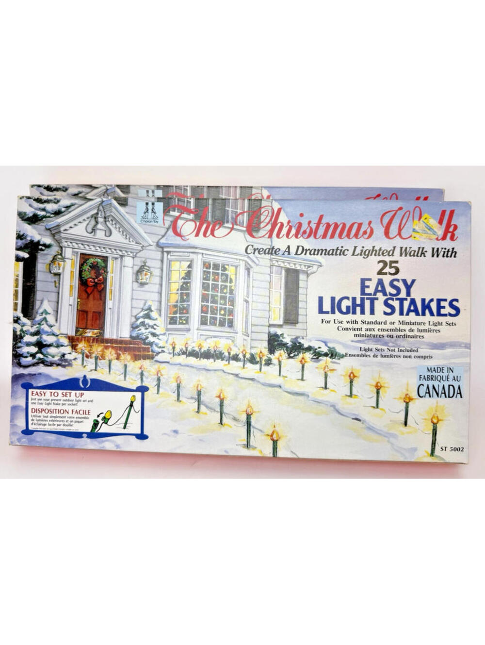 Vintage 1989 The Christmas Walk Easy Light Stakes 2 Boxes 50 stakes Canadian